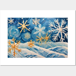 Snowflake in Van Gogh Style Posters and Art